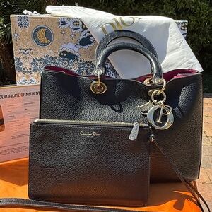 Dior Diorissimo Calf Skin Black